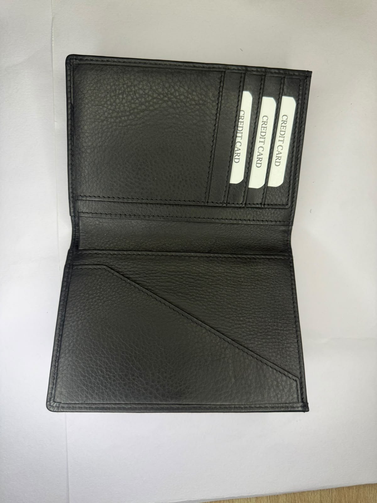 Black leather document holder