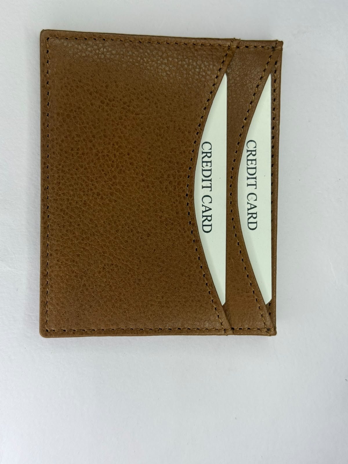 Tan leather card holder